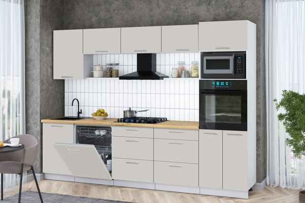 Кухонный гарнитур Интерлиния Мила Gloss 2.9-ПМ1