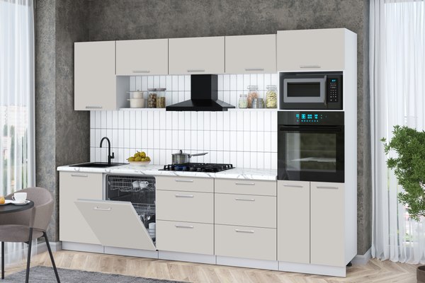 Кухонный гарнитур Интерлиния Мила Gloss 2.9-ПМ1