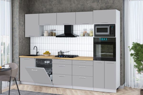 Кухонный гарнитур Интерлиния Мила Gloss 2.9-ПМ1