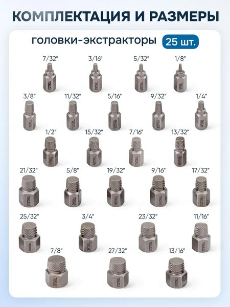 Набор экстракторов Partner PA-630025B