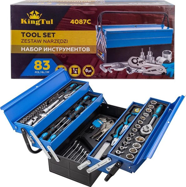 Универсальный набор инструментов KingTul KT-4087C - фото