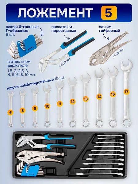 Универсальный набор инструментов KingTul KT-4087C