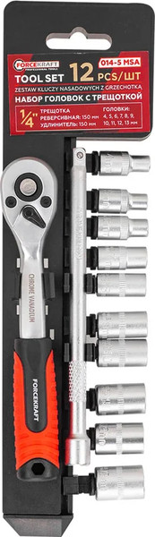 Набор головок слесарных ForceKraft FK-014-5 MSA - фото