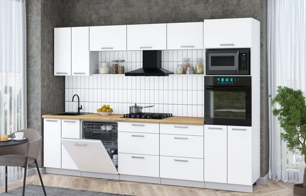 Кухонный гарнитур Интерлиния Мила Gloss 3.0-ПМ1