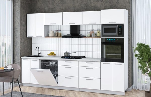 Кухонный гарнитур Интерлиния Мила Gloss 3.0-ПМ1