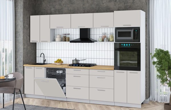 Кухонный гарнитур Интерлиния Мила Gloss 3.0-ПМ1