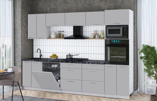 Кухонный гарнитур Интерлиния Мила Gloss 3.0-ПМ1