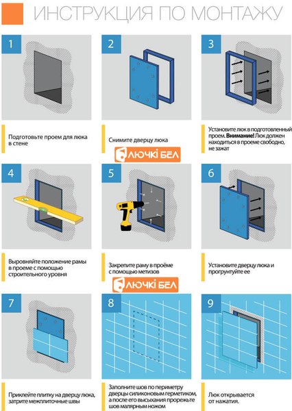 Люк под плитку ЛючкиБел Астра