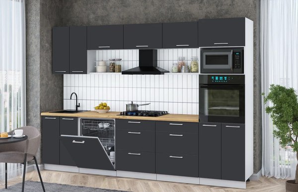 Кухонный гарнитур Интерлиния Мила Gloss 3.0-ПМ1