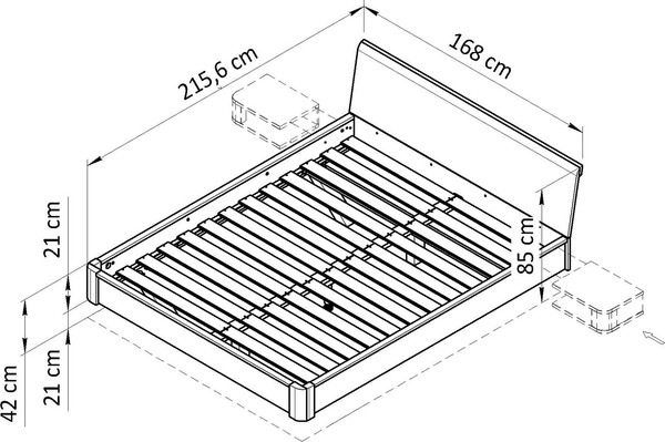 Двуспальная кровать Dipriz Калантея 160х200 / Д.83176.1
