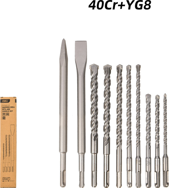 Набор буров Deli С зубилами / EDH-YCZ010-EH1