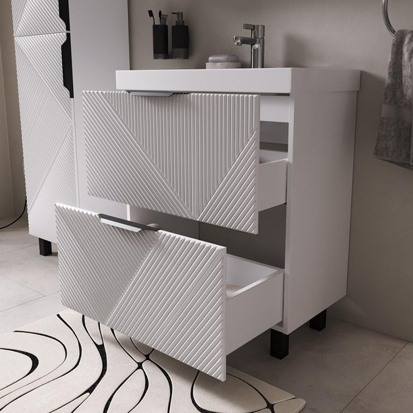 Тумба под умывальник Volna Geometry 70.2Y 9696 (белый)
