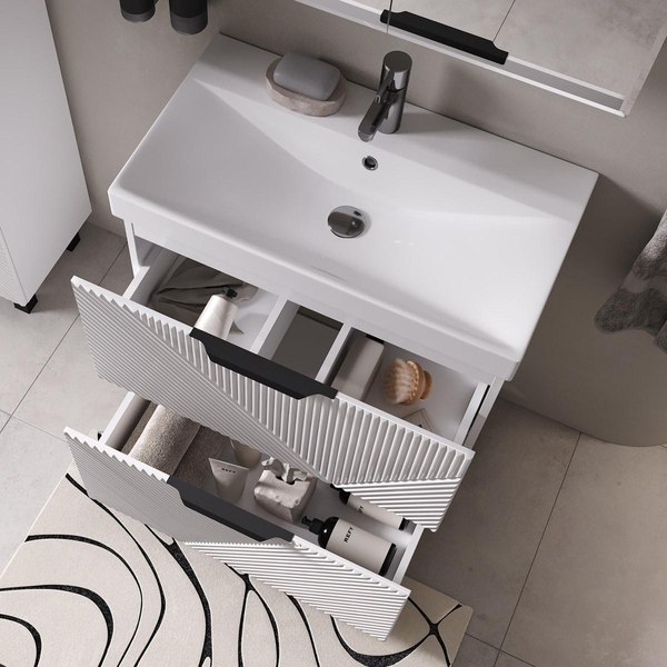 Тумба под умывальник Volna Geometry 70.2Y 9696 (белый)