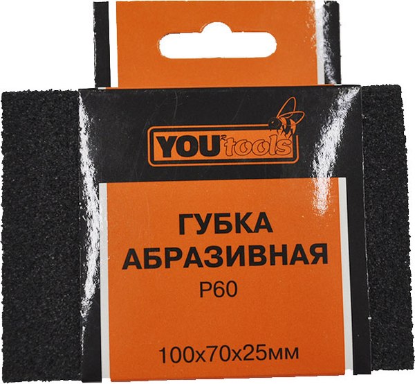 Губка абразивная Yourtools 100х70х25 P60 N25 - фото