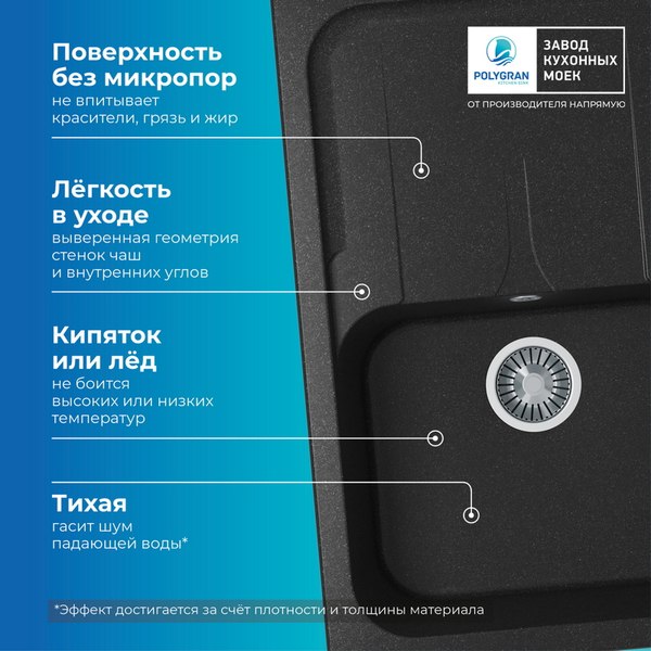 Мойка кухонная Polygran Alto 780