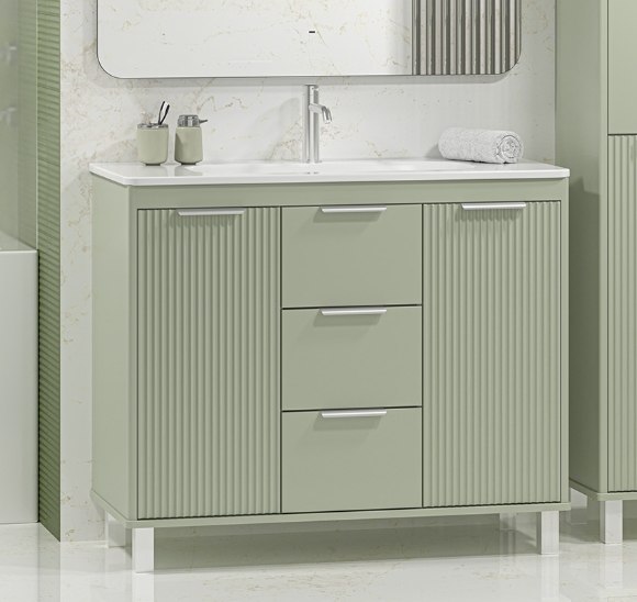 Тумба под умывальник Brevita Risacca Pistachio 100 / RIS-06100-0842Я - фото