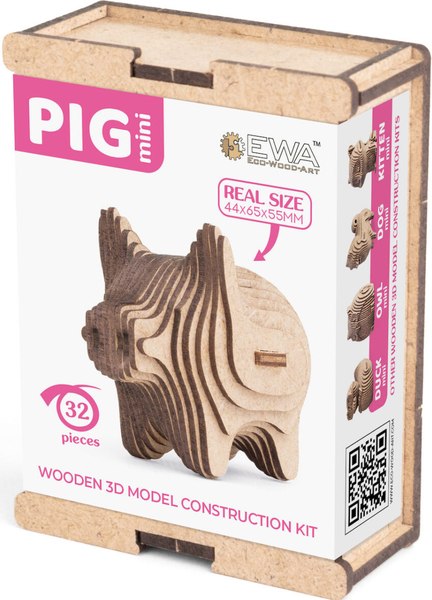 Конструктор EWA Мини. Свинка - фото