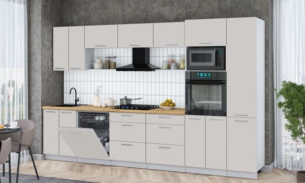 Кухонный гарнитур Интерлиния Мила Gloss 3.4-ПМ1