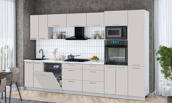 Кухонный гарнитур Интерлиния Мила Gloss 3.4-ПМ1