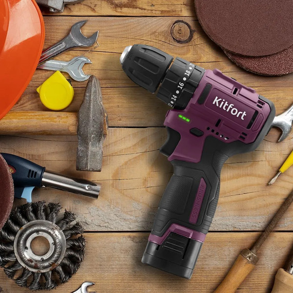 Аккумуляторная дрель-шуруповерт Kitfort КТ-6505