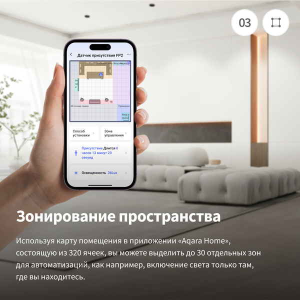 Датчик присутствия Aqara FP2 / PS-S02RU