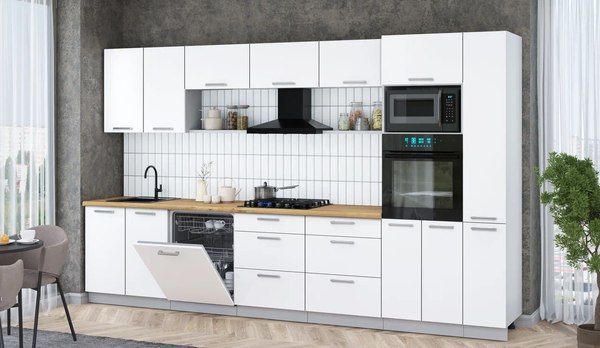 Кухонный гарнитур Интерлиния Мила Gloss 3.5-ПМ1