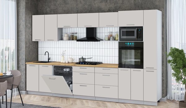 Кухонный гарнитур Интерлиния Мила Gloss 3.5-ПМ1