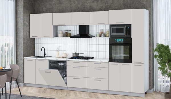 Кухонный гарнитур Интерлиния Мила Gloss 3.5-ПМ1