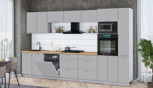 Кухонный гарнитур Интерлиния Мила Gloss 3.5-ПМ1