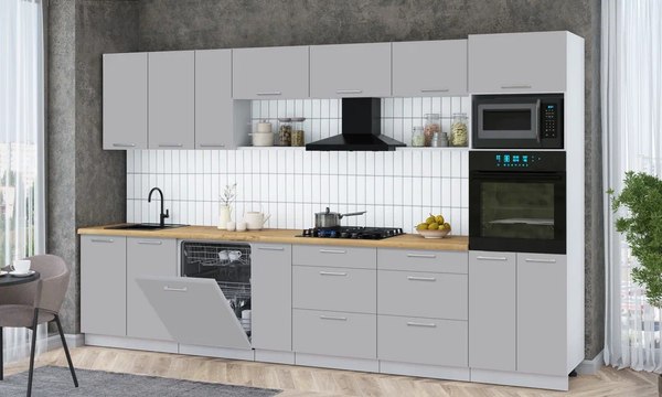 Кухонный гарнитур Интерлиния Мила Gloss 3.5-ПМ1-2