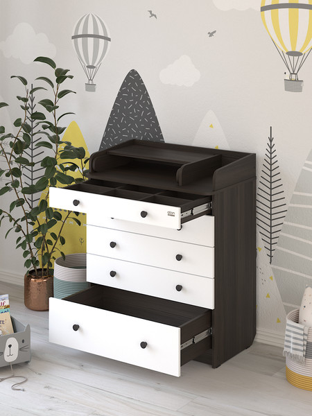 Комод пеленальный Атон Leo 805 с органайзером с шариковыми направляющими