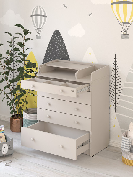 Комод пеленальный Атон Leo 805 с органайзером с шариковыми направляющими