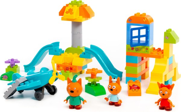 Конструктор Полесье Макси. Три кота. Игровая площадка / 70245