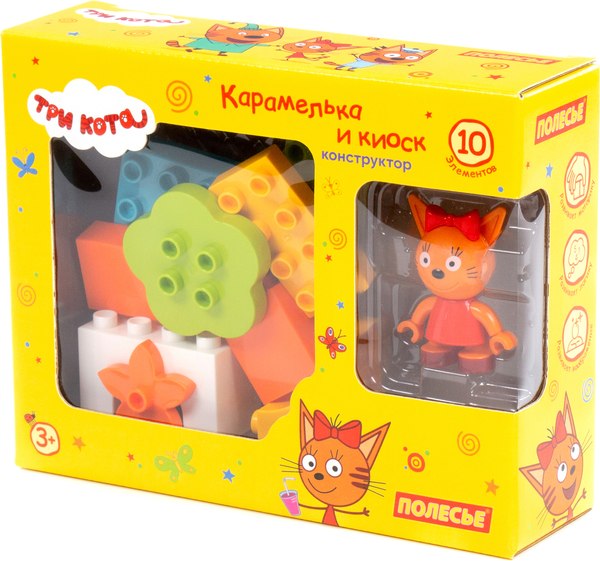 Конструктор Полесье Макси. Три кота. Карамелька и киоск / 75823 - фото