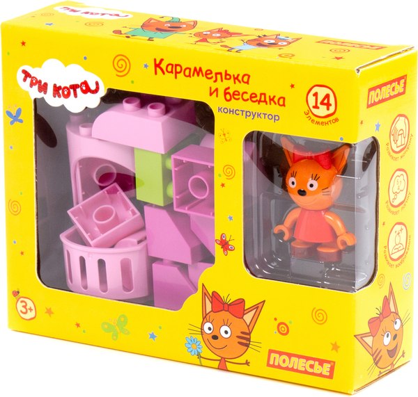 Конструктор Полесье Макси. Три кота. Карамелька и беседка / 75830 - фото