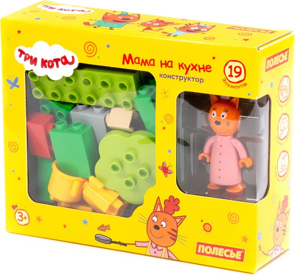 Конструктор Полесье Макси. Три кота. Мама на кухне / 75861 - фото