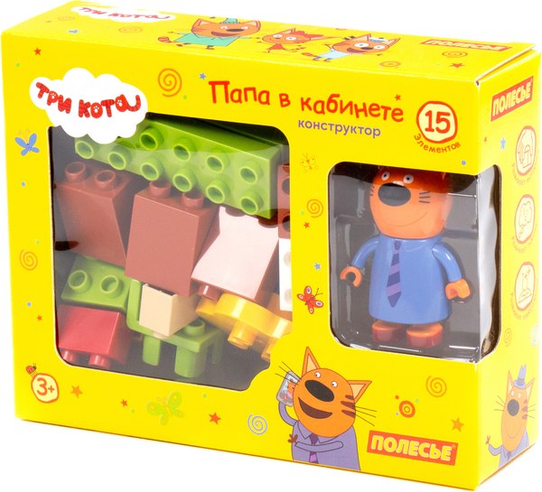 Конструктор Полесье Макси. Три кота. Папа в кабинете / 75878 - фото