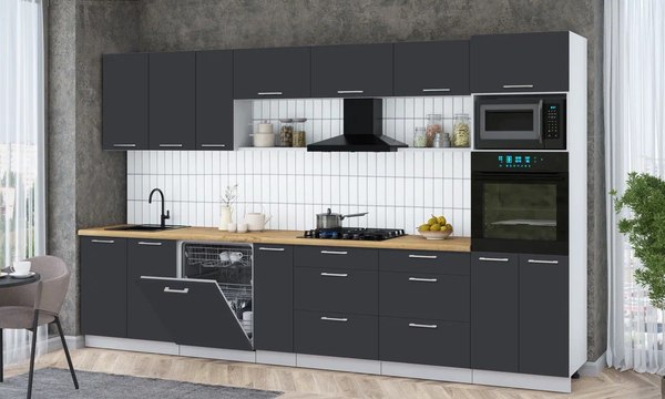 Кухонный гарнитур Интерлиния Мила Gloss 3.5-ПМ1-2