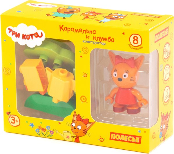 Конструктор Полесье Макси. Три кота. Карамелька и клумба / 63752 - фото