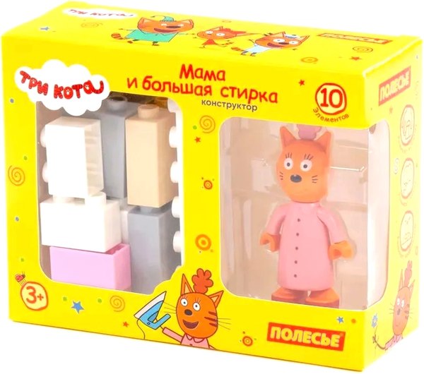 Конструктор Полесье Макси. Три кота. Мама и большая стирка / 63769 - фото