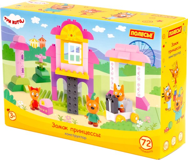 Конструктор Полесье Макси. Три кота. Замок принцессы / 70238 - фото