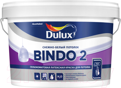 Краска Dulux Bindo 2 для потолков - фото