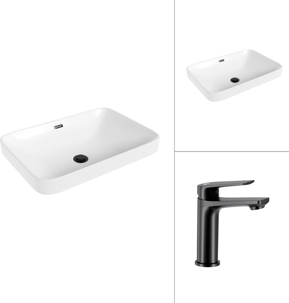 Умывальник со смесителем Lauter 21441B + Sky 21СК533BS - фото