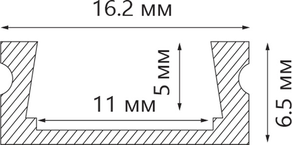 Профиль для светодиодной ленты Saffit Накладной алюминиевый SAB262 / 55248
