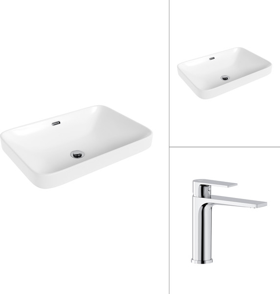 Умывальник со смесителем Lauter 21441B + Reef 21CK678C - фото