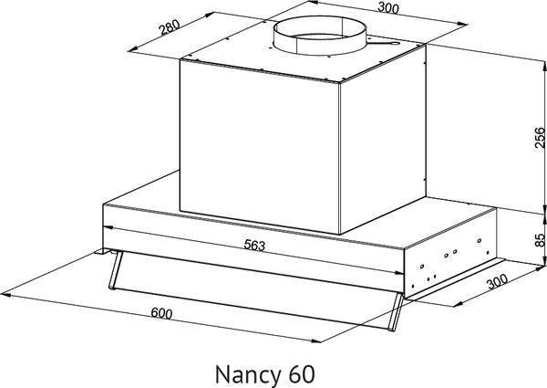 Вытяжка скрытая Kuppersberg Nancy 60 Black