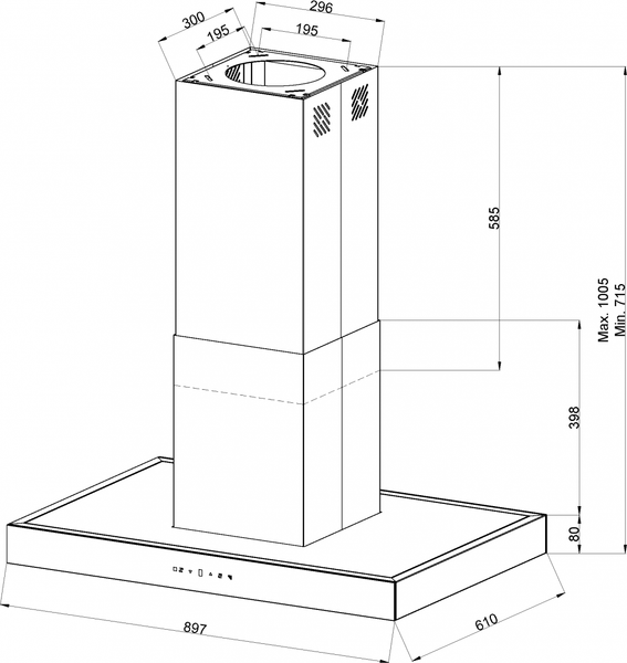 Вытяжка Т-образная Kuppersberg Dudl 8 GB