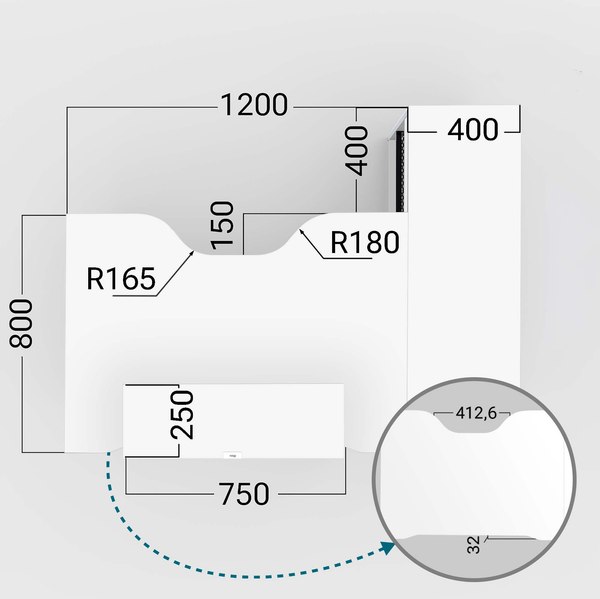 Компьютерный стол Millwood Каир угловой 160х120х93.05