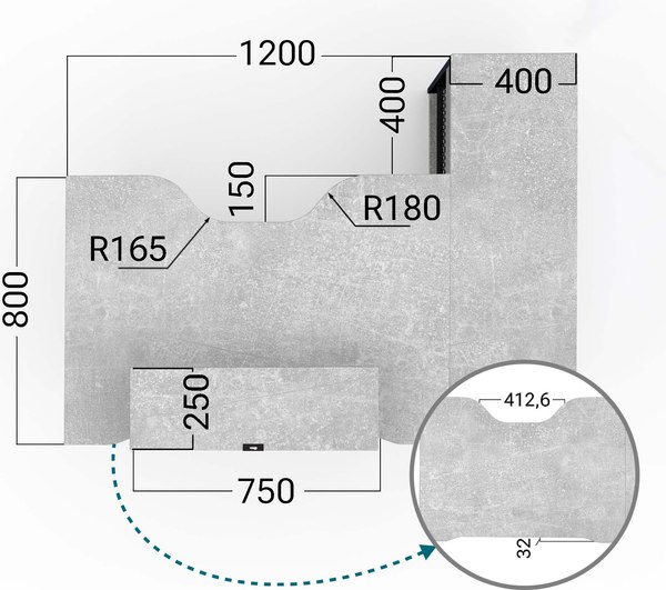 Компьютерный стол Millwood Каир угловой 160х120х93.05
