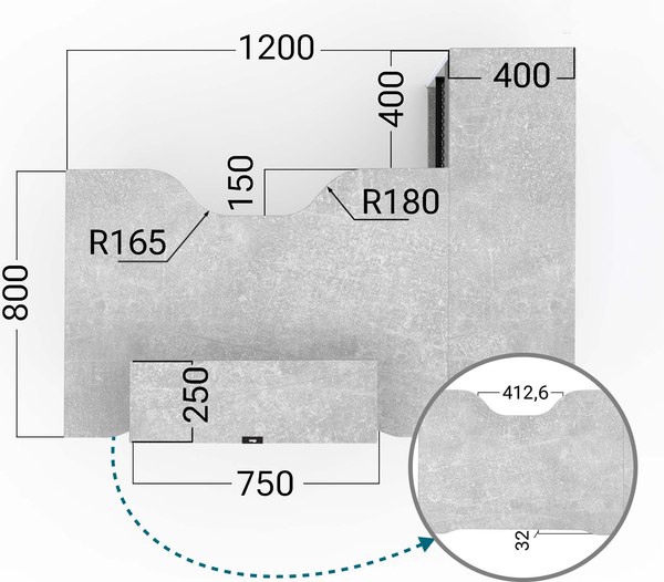 Компьютерный стол Millwood Каир угловой 160х120х93.05